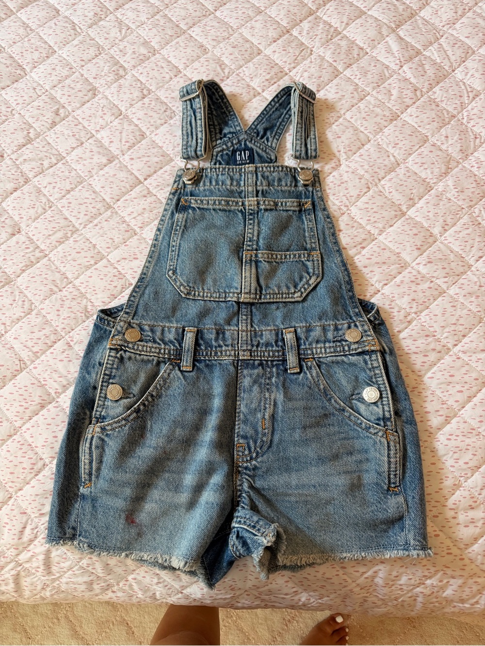 GAP Denim Blue Kids Short Overalls